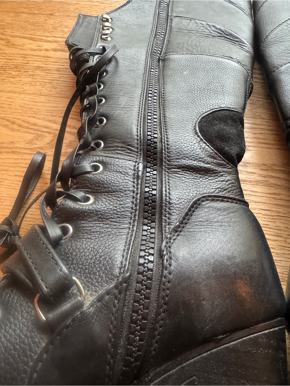 Verillas Black Lace-Up High Heel Combat Boots - size U.S. women’s 9/eu39 - Picture 3 of 10